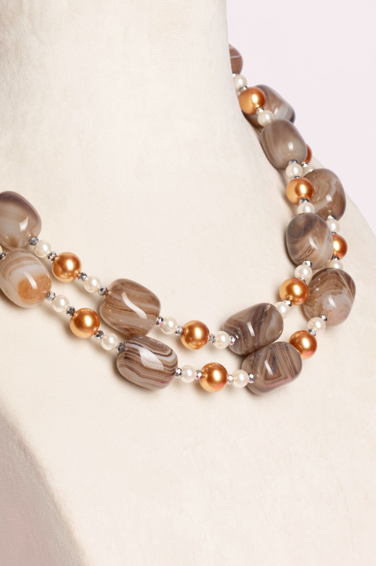 Brown Tumble Necklace