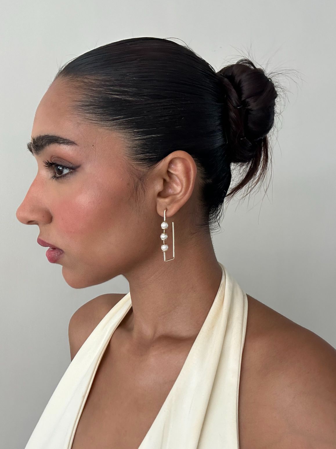 Ekaya Square Pearl Earrings