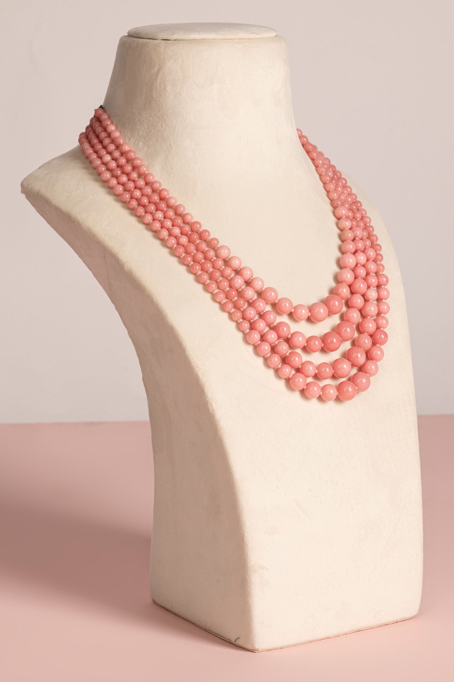 Four-layered Pearl Necklace - Pink
