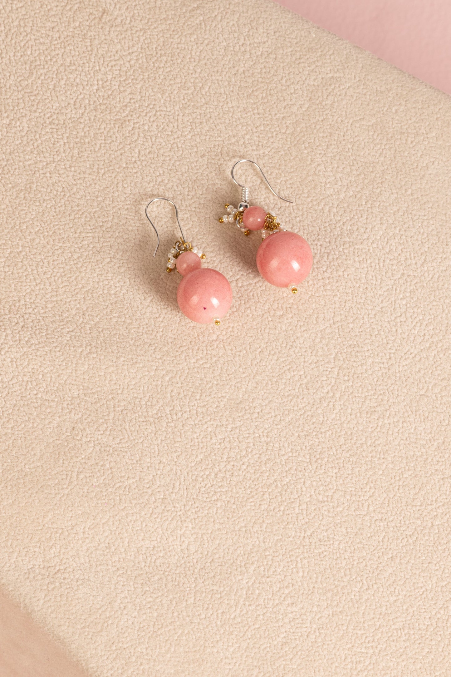Four-layered Pearl Necklace - Pink