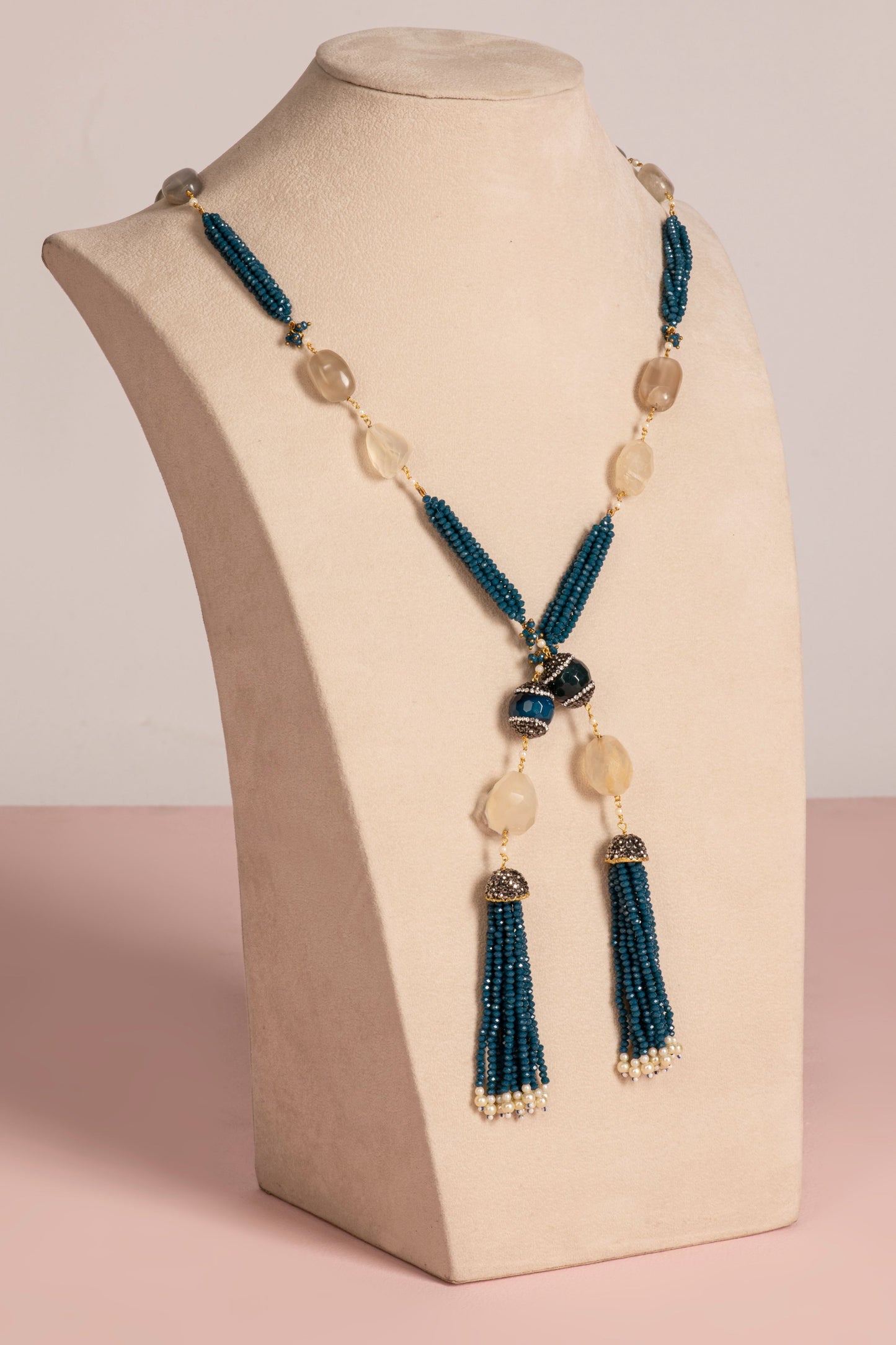 Lariat - Moonstone and Teal