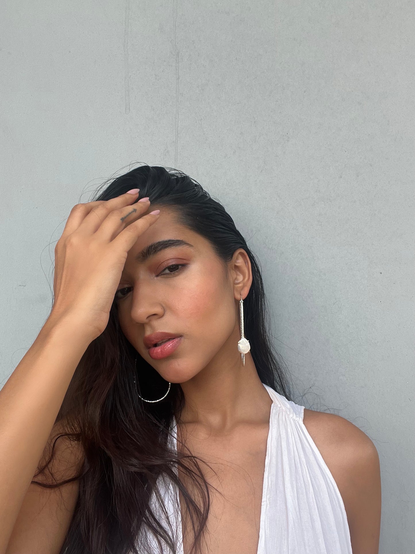 Mia hoops in oval - Silver