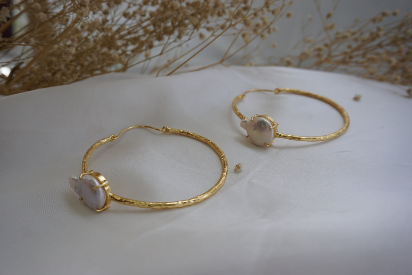 Elsa hoops in round - Gold