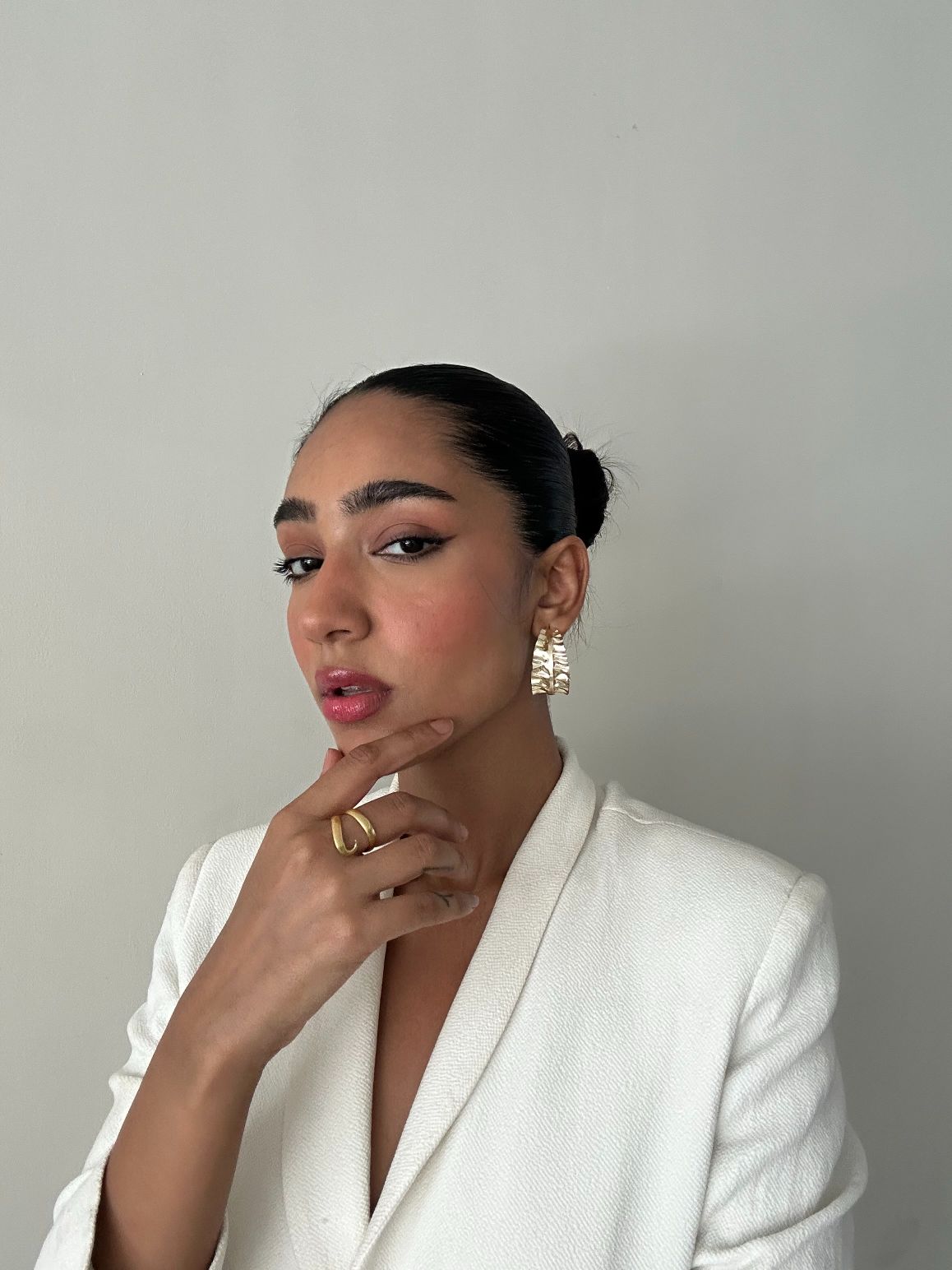 Ikai Textured Leaf Earrings