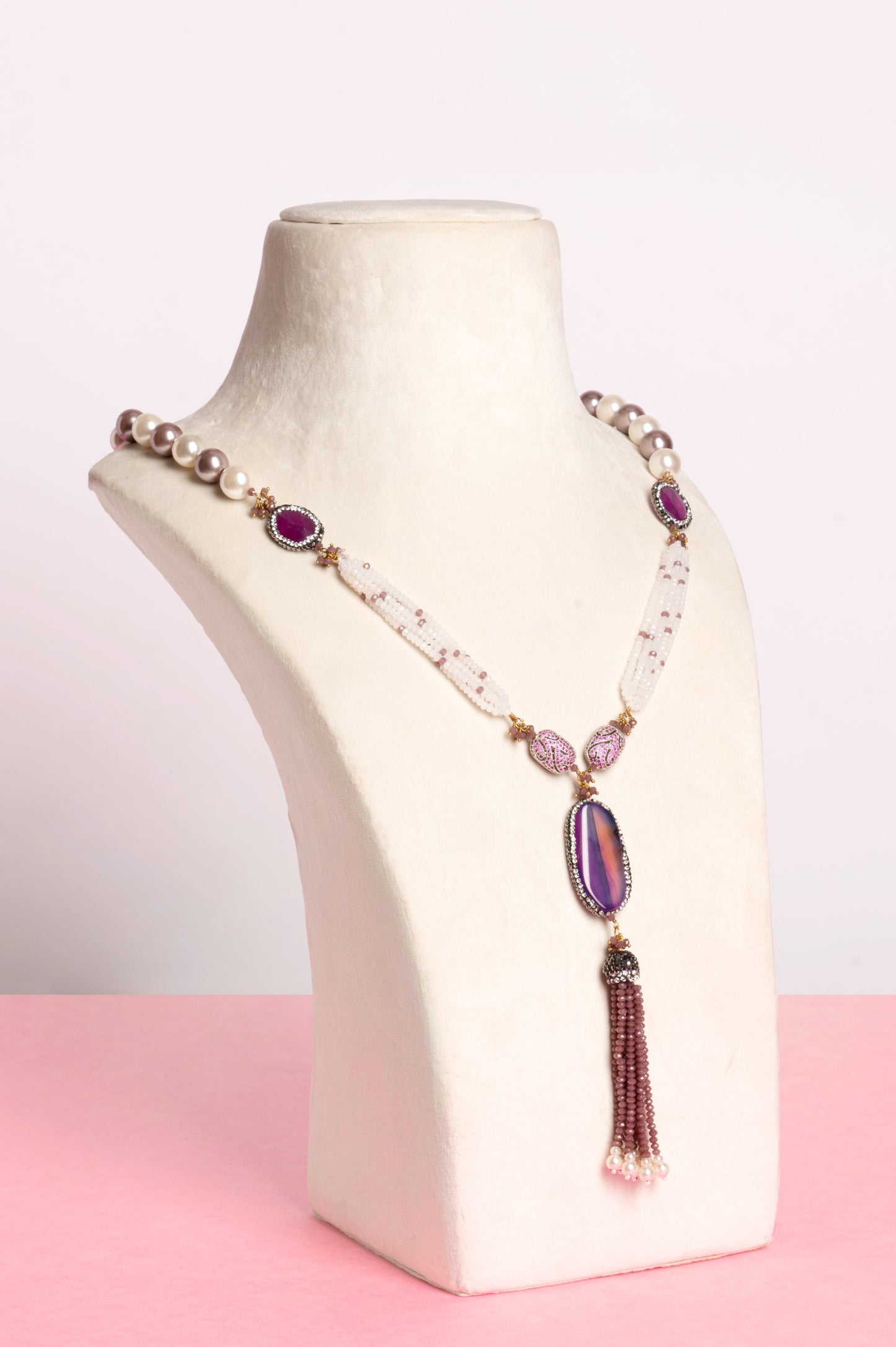 Pearl and Lilac with Marcasite