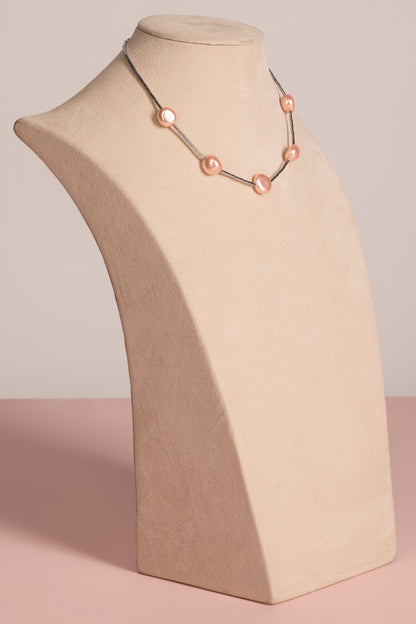 Baroque Pearl Necklace - Pink