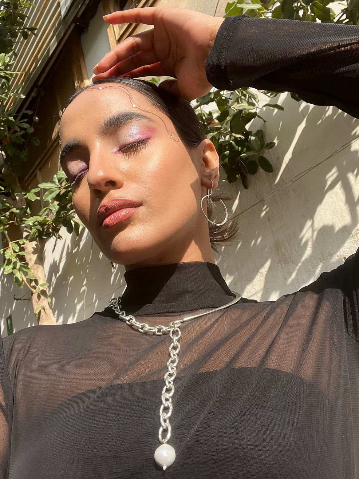 Choker Necklace With Baroque Pearl