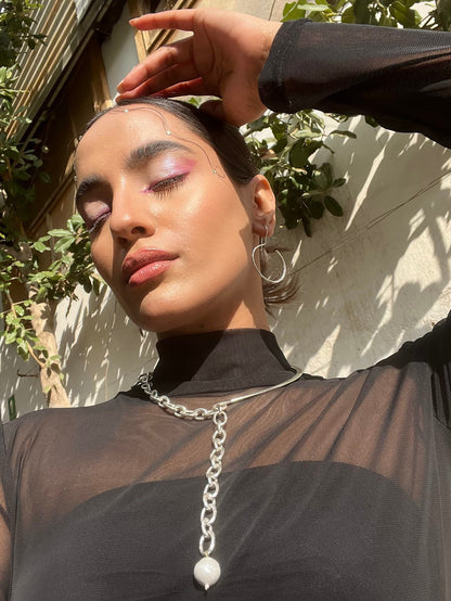 Choker Necklace With Baroque Pearl