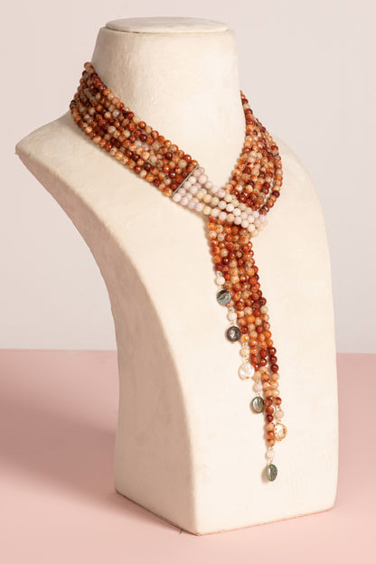 Jade Necklace - Shaded Brown