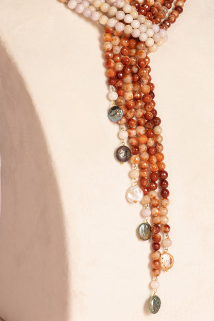 Jade Necklace - Shaded Brown