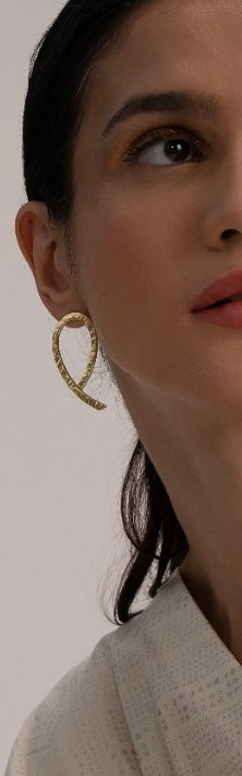 Marilyn Earrings (Gold textured finish)