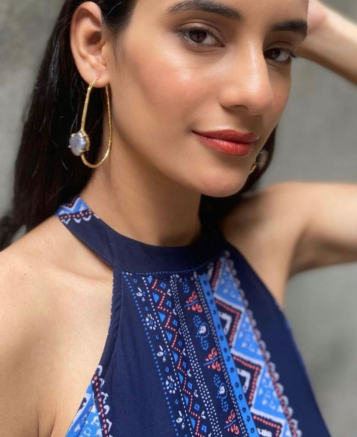 Mia hoops in oval - Gold I