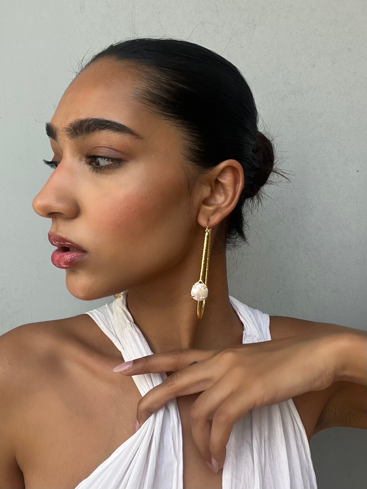 Mia hoops in oval - Gold II
